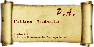 Pittner Arabella névjegykártya